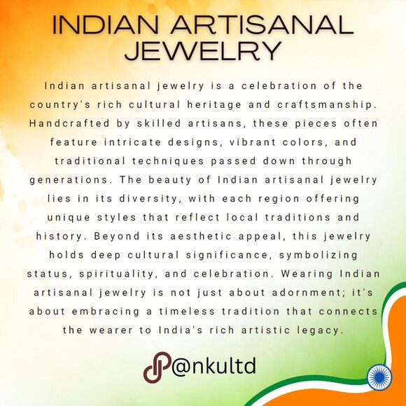 🆕️Antique Gold Boho Chic Natural Stone Statement Necklace Handmade in India - Picture 7 of 10